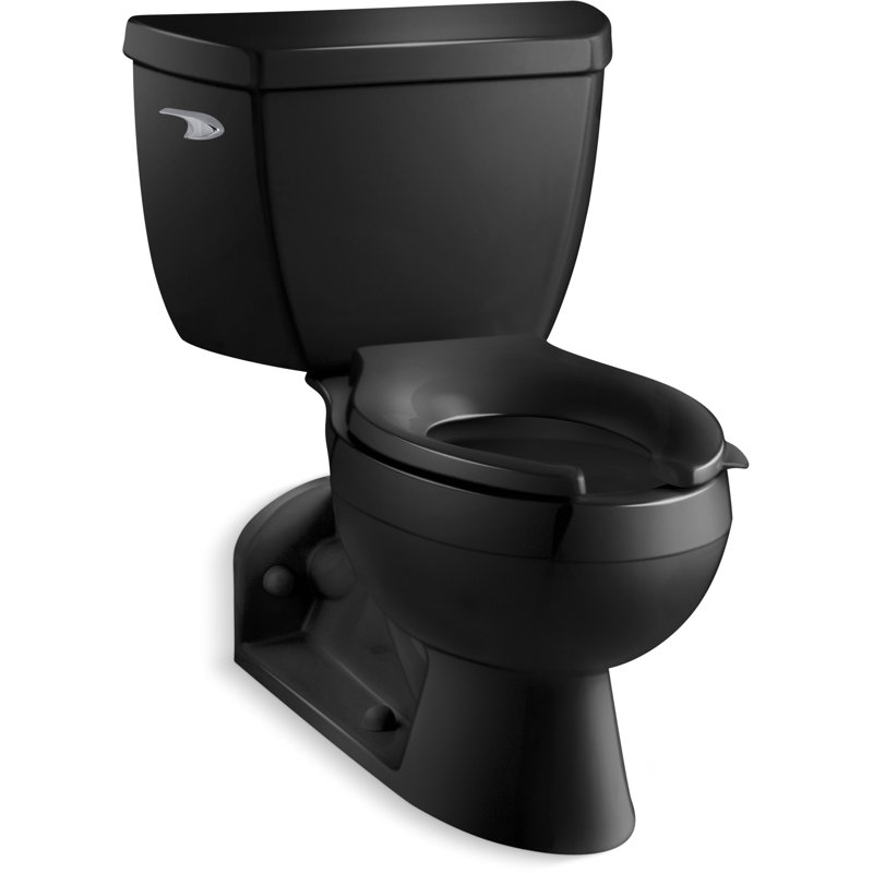 Toilette allongée deux pièces Barrington 1,6 GPF, Noir