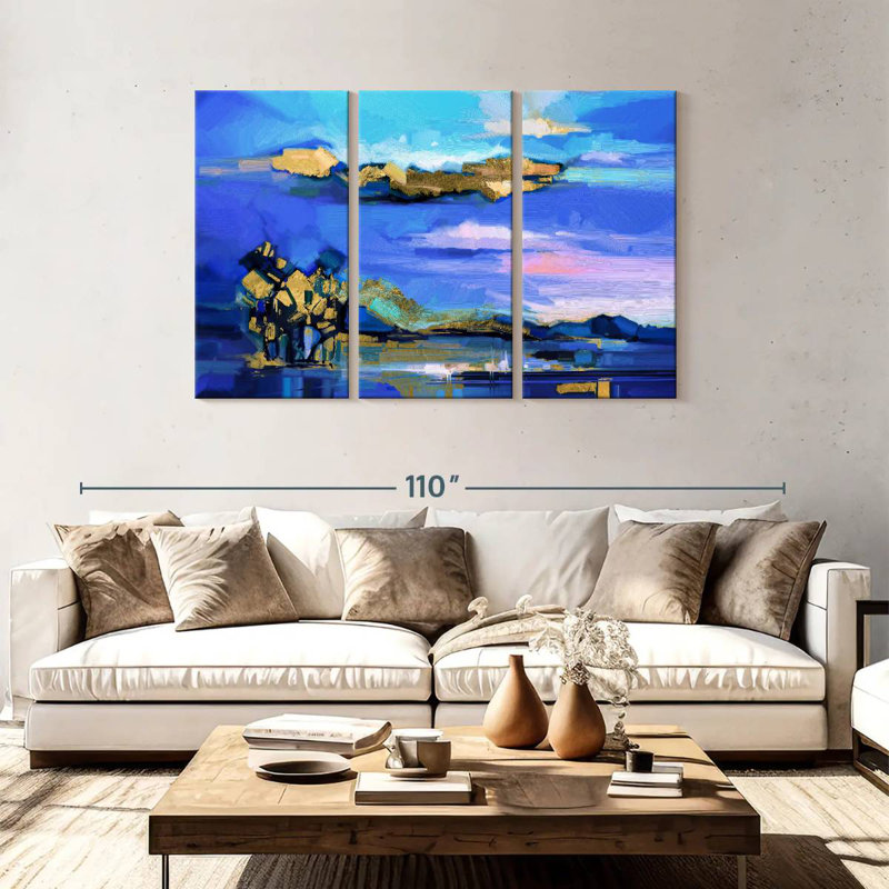 Avery Abstract Landscape Acrylic, 48" H x 74" W