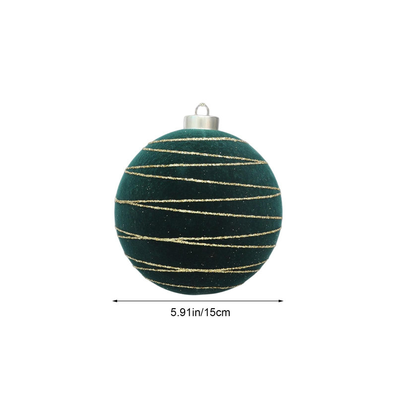 Décorations de Noël grandes décorations de Noël en flocons de 15 cm à motif de losanges multicolores et boules de Noël, Vert