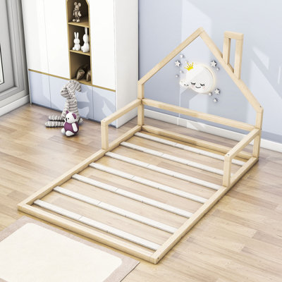 Eaglin Full Size Wood Platform Bed with Detachable Roof