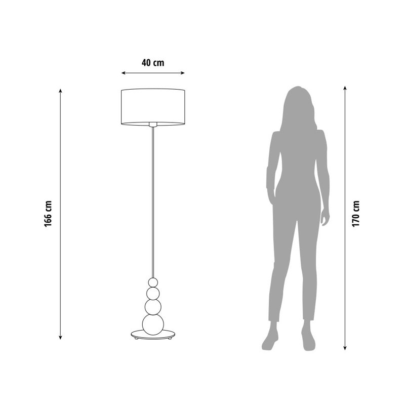 Karstynn 166cm Novelty Floor Lamp, Black
