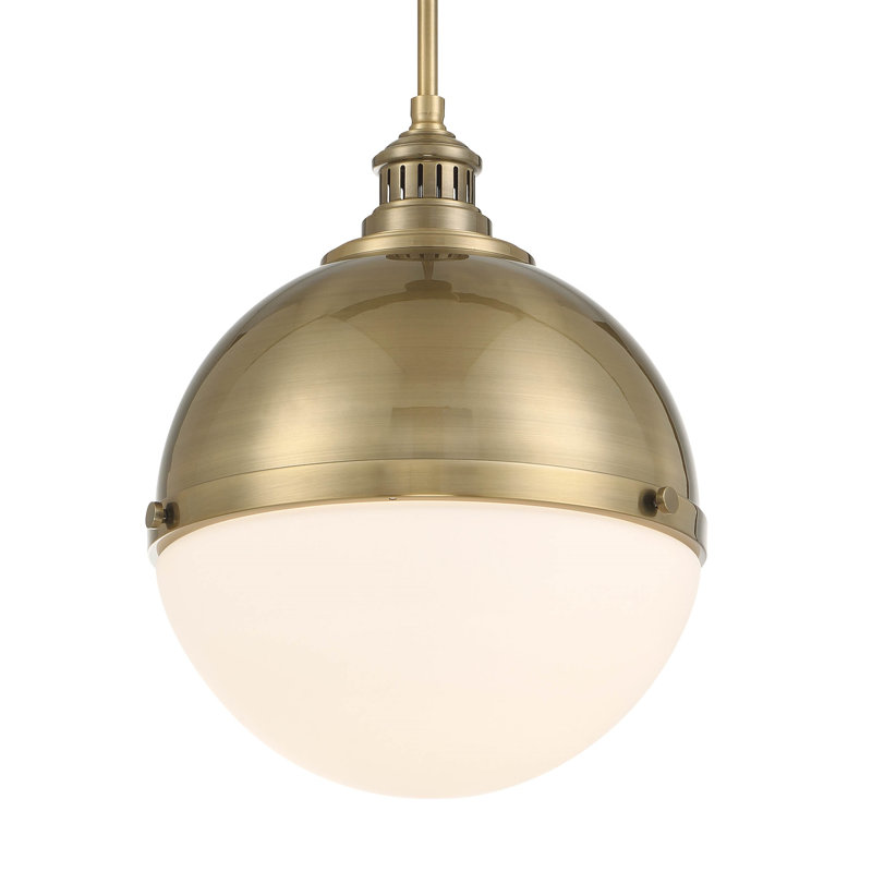Blosser 1 - Light Single Pendant, Oxidized Aged Brass, 13" Width