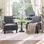 Ensemble de 2 fauteuils d'appoint rembourrés Chenille Comfort-1179148643
