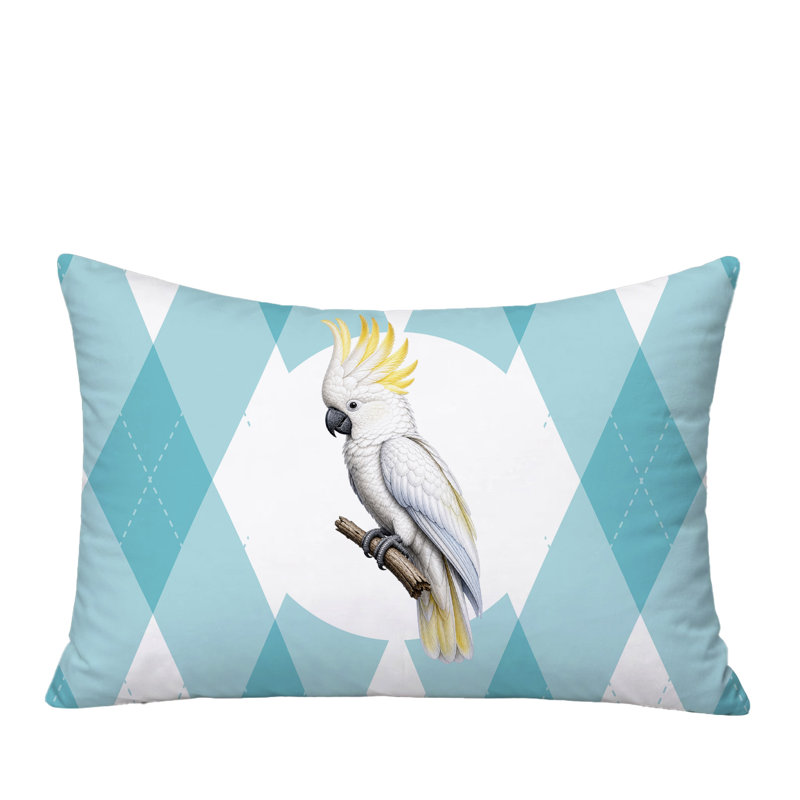 Coussin réversible intérieur / extérieur Cockatoo, 25 x 18, Sarcelle