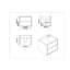 Meuble-lavabo mural blanc brillant 24 po avec lavabo en acier doré Lux