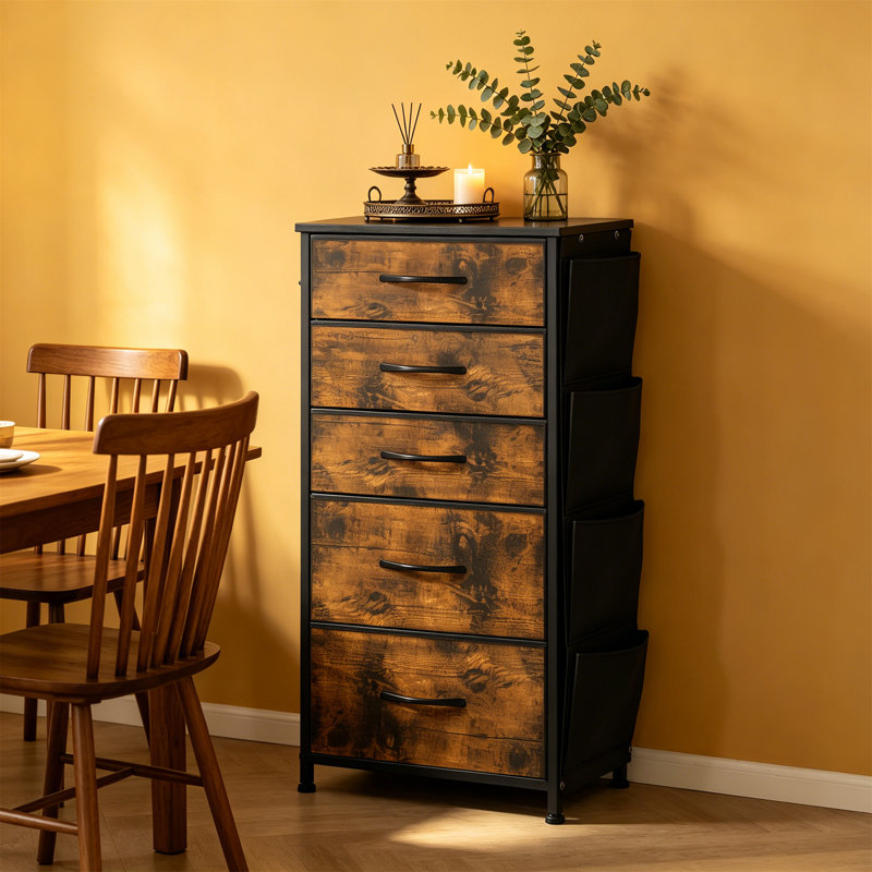 Metal Rectangle Accent Cabinet, Brown