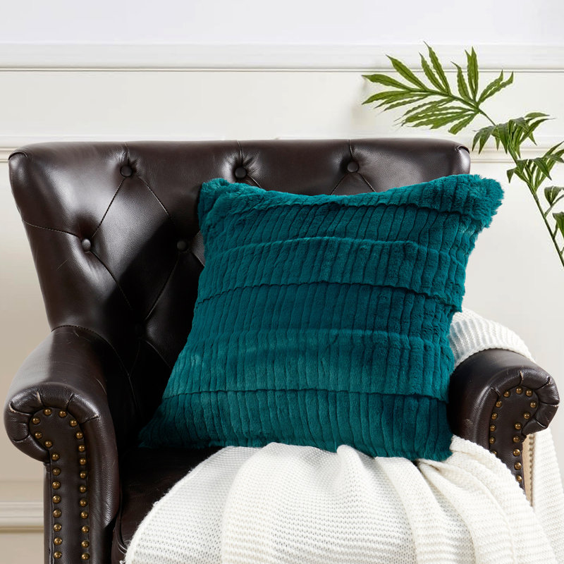 Square Cushion Cover, Teal