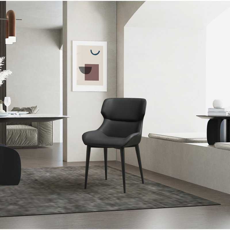 Chaise d'appoint grise Hoyne, Noir