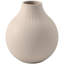 Villeroy & Boch - Manufacture Collier Sand, Small Vase Perle, 4.75 in, Premium Porcelain, Beige