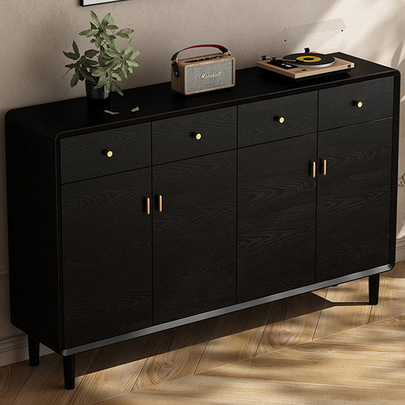 Black Solid wood Shoe Storage