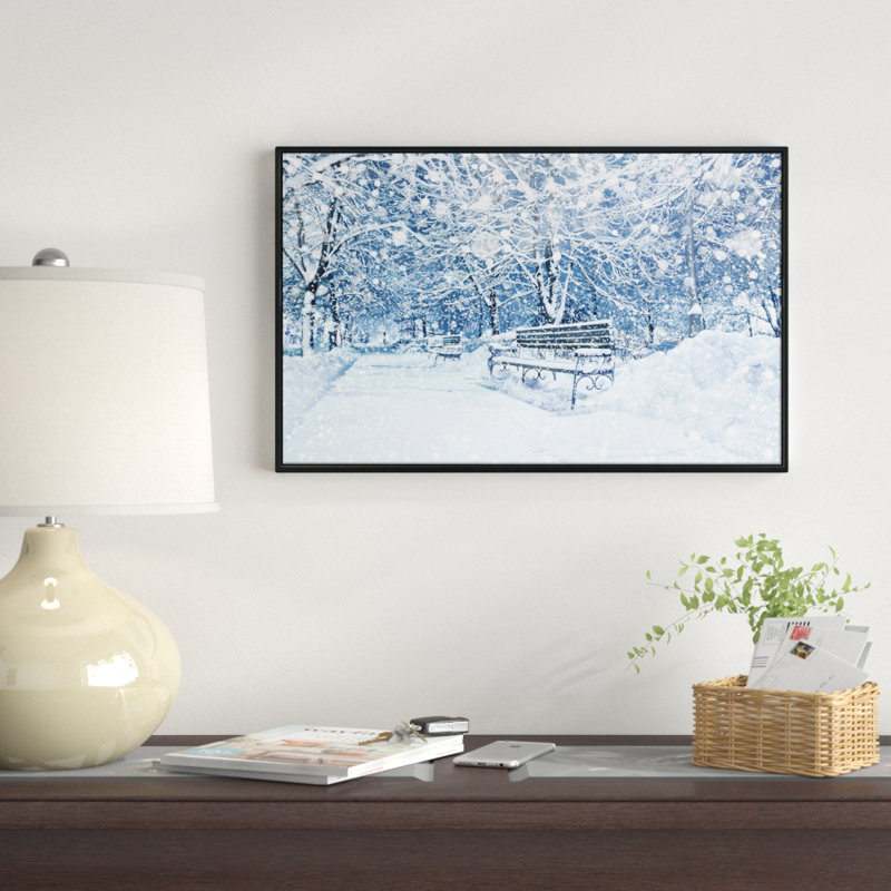 «City Covered with Snow», reproduction d'impression sur toile, H 16 po x l 32 po x P 1 po