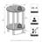Furinno TURN-N-TUBE Night Stand, 2-Tier Round Tall Narrow Nightstand, Toolless Assembly End Table with Open Shelf, Side Table, Bedside Table, for Bedroom, Closet, Living Room, Amber Pine-127805584
