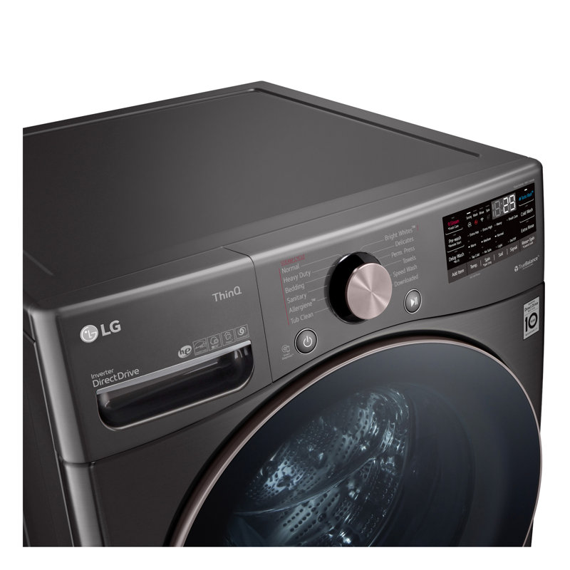 4.5 cu. ft. Black Steel Smart Front Load Washer with Steam