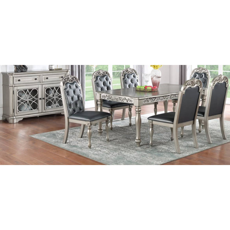 Liscci 6 - Person Four Leg Dining Set
