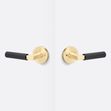 Levanto Round Privacy Rosette, Straight Knurled Grip