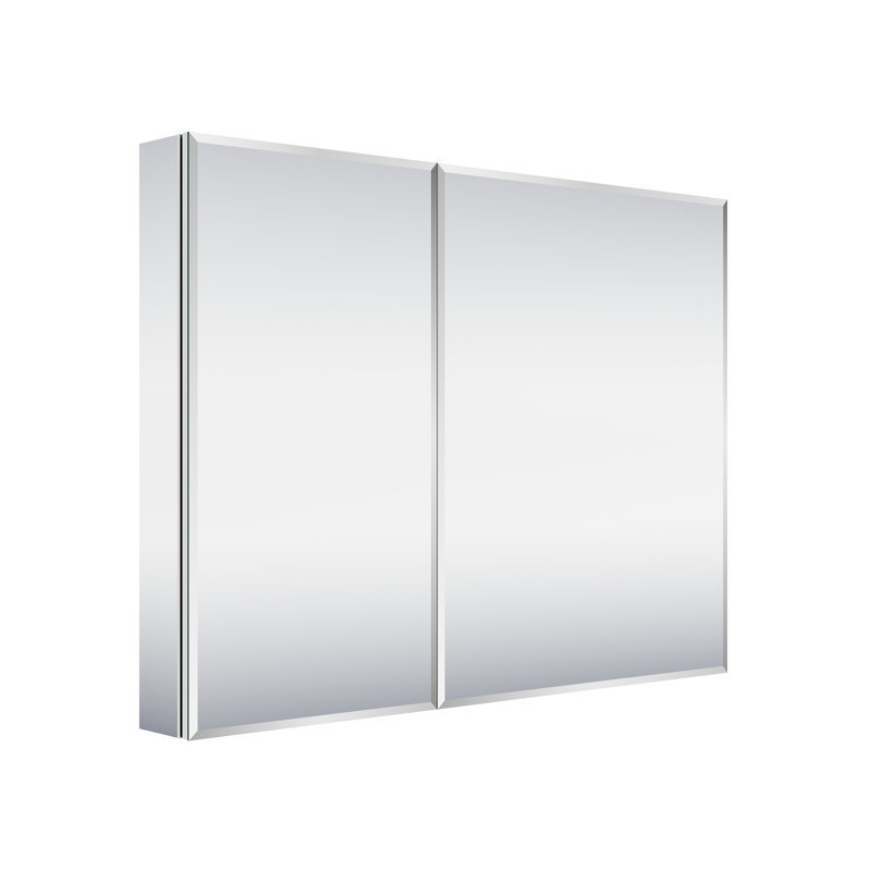Armoire à pharmacie 40 po x l 30 po encastrée ou à fixation en surface pour salle de bain avec tablettes réglables en verre