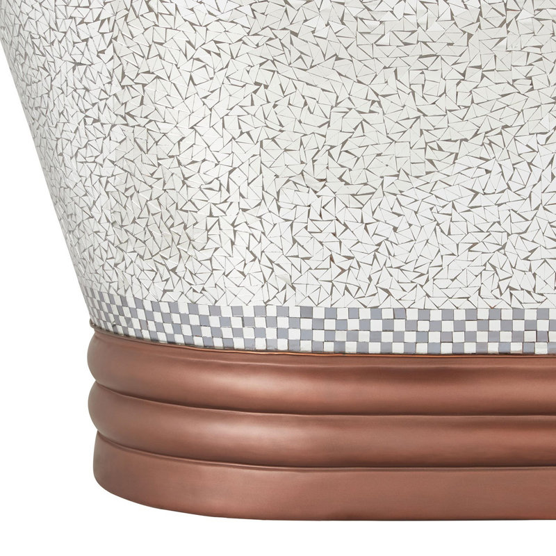 Anastasia 71" Free Standing Copper Soaking Tub with Center Drain, Drain Assembly, and Overflow, Chrome