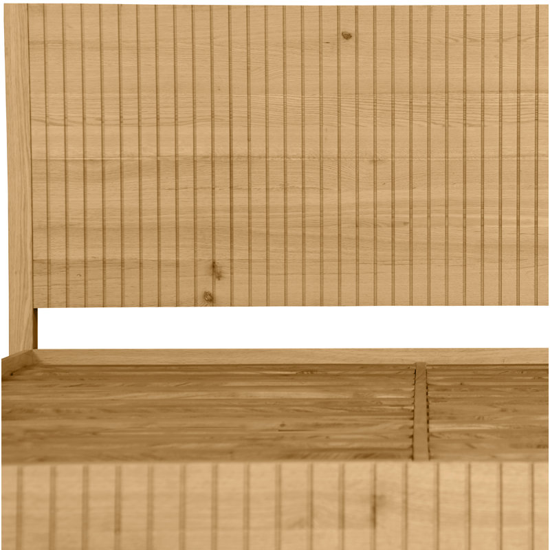Povera Upholstered Bed, Natural, Queen