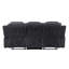 Ensemble de canapés inclinables gris foncé et ultra confortables 2 pièces-256056501
