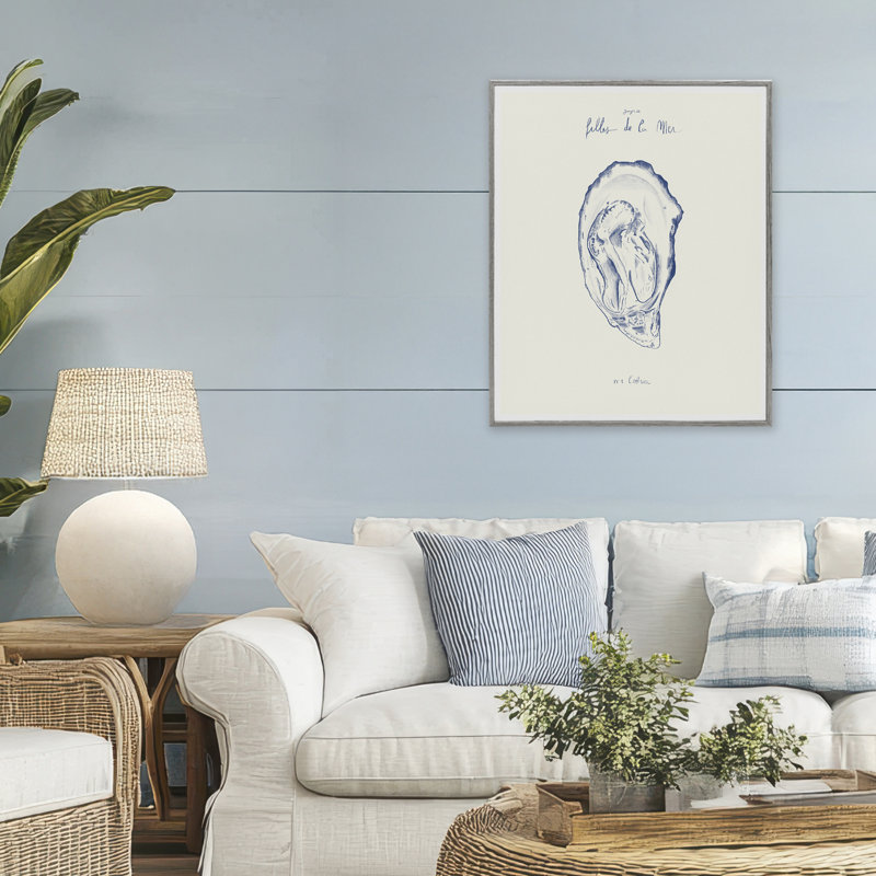 Giclée encadrée Filles De La Mer Oyster, design par 1x, H 30 po x l 24 po, Estampe numérique Farmhouse