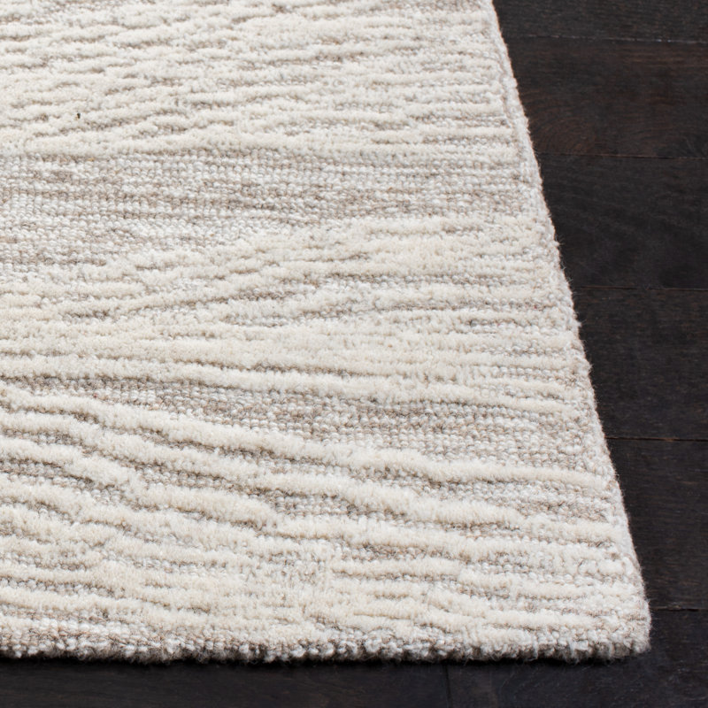 Aldwell Hand Tufted Indian Wool And Cotton With Latex Abstract Rug, Round 8'