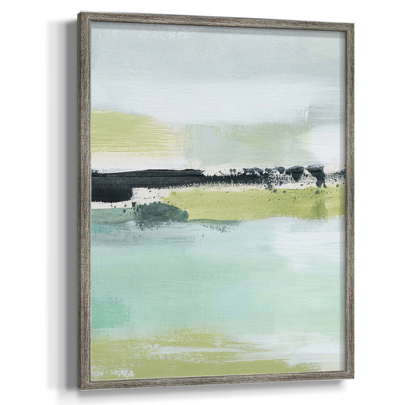 «Sea Green Layers I», reproduction encadrée - bois massif, H 11 po x l 9 po
