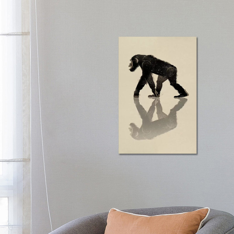 Chimp 1 Piece Wall Art on Canvas, 66.04 cm H x 45.72 cm W x 1.91 cm D, Wrapped Canvas