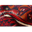 Tapis rouge en laine noué à la main de conception unique 3 pi 5 po x 6 pi 4 po One Age of a Kind Kind