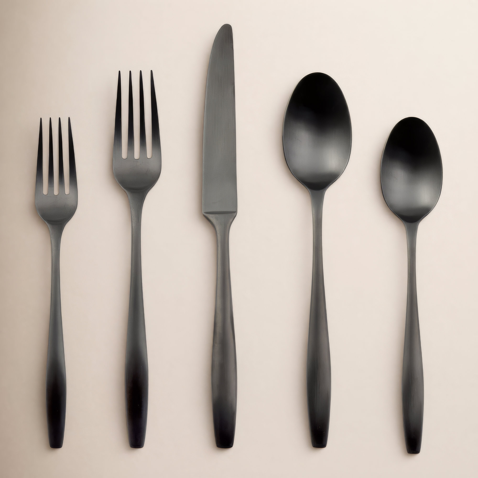 Edianna Flatware - Set of 20, Black