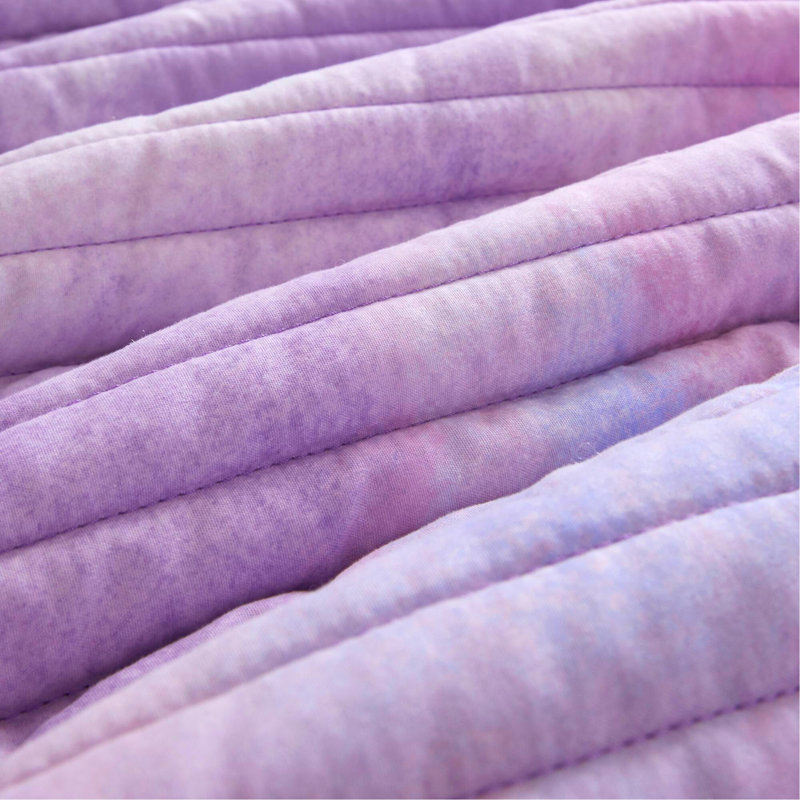 Ensemble de courtepointe 3 pièces TG / TG avec coussin décoratif, Courtepointe simple et 2 pièces supplémentaires, Mauve