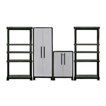 Plastic Storage Cabinet With Doors and Shelves –