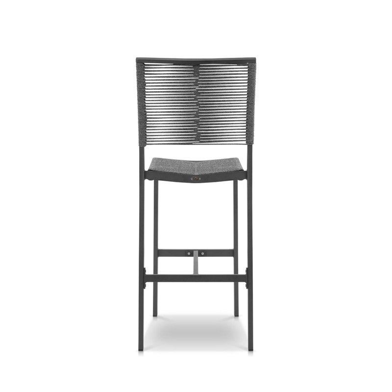 Fiji Outdoor Bar Stool, Charcoal, Tex Gray