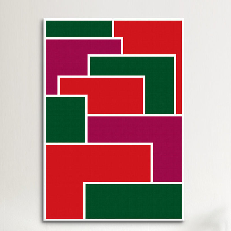 Albree Modern Made to Fit ll Graphic Art on Canvas, No Mat, 26" H x 18" W x 1.5" D, Black Framed Canvas