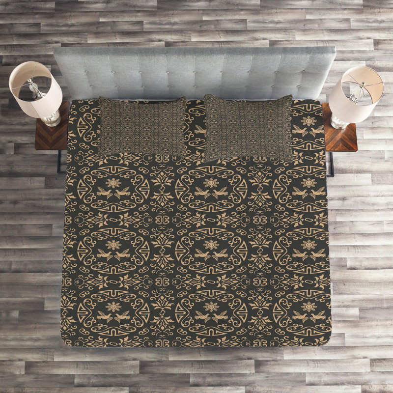 Traditional Polyester Coverlet, King Bedspread + 2 Shams