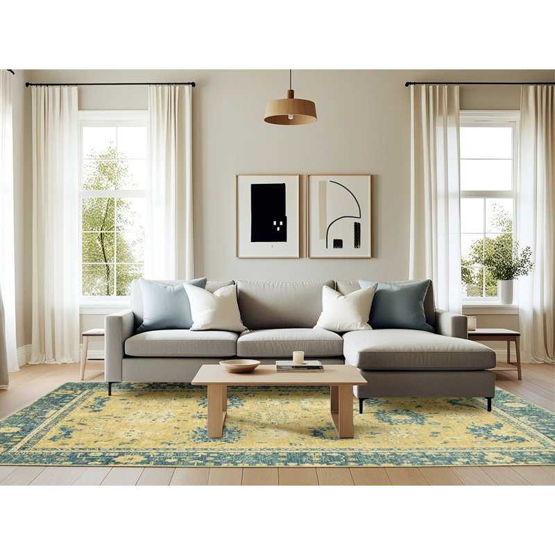 Abstract Indoor Rug, Rectangle 6' x 9'
