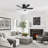 42 Inch Flush Mount Ceiling Fans With LED Light 22W And Remote Control 5 ABS Fan Blades For Bedroom-43828867