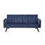 Canapé-lit convertible en velours 72 po avec porte-gobelets, canapé-lit futon pliant capitonné de style moderne Mid-Century 3 places-257516647