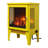 17 inch Freestanding Electric Fireplace Stove heater with 3D Flame effect,Lemon Yellow-711315655