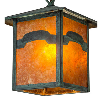Luminaire suspendu rectangulaire 1 lumières lanterne Seneca