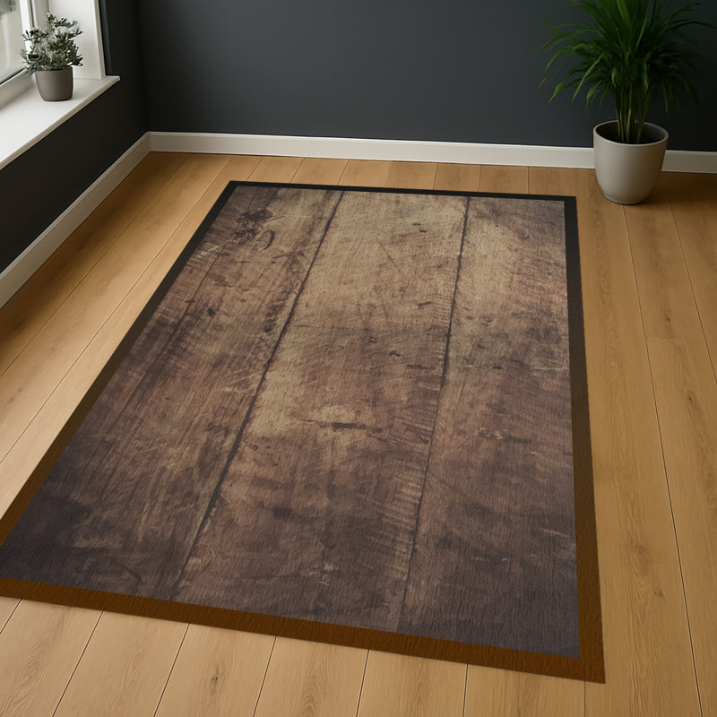 Wood & Shiplap Area Rug, Rectangle 90 x 150 cm