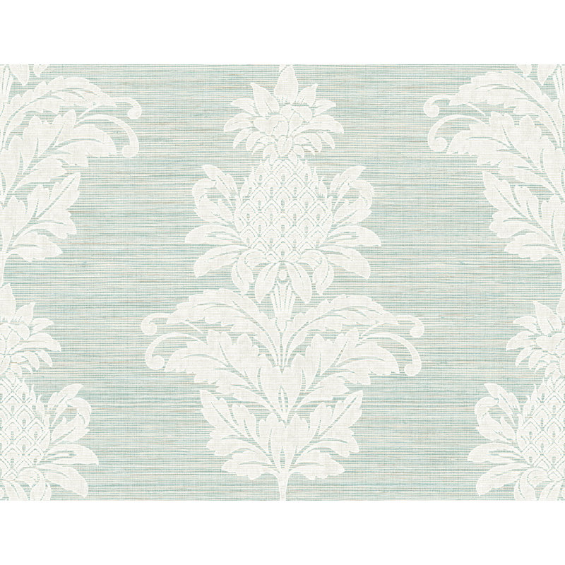 Rouleau de papier peint 27 pi x 27 po Tefft, Turquoise