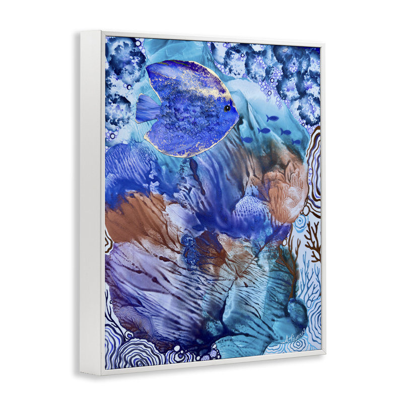 Giclée encadrée, dessin par Amy Tieman, H 20 po x l 16 po, Giclée encadrée blanc bord de mer