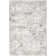 Distinctive Power Loom Synthetic Fibers Abstract Area Rug in Gray/Ivory