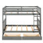 Lit superposé polyvalent Twintwin avec rangement gris - idéal pour une chambre familiale et solide et pratique