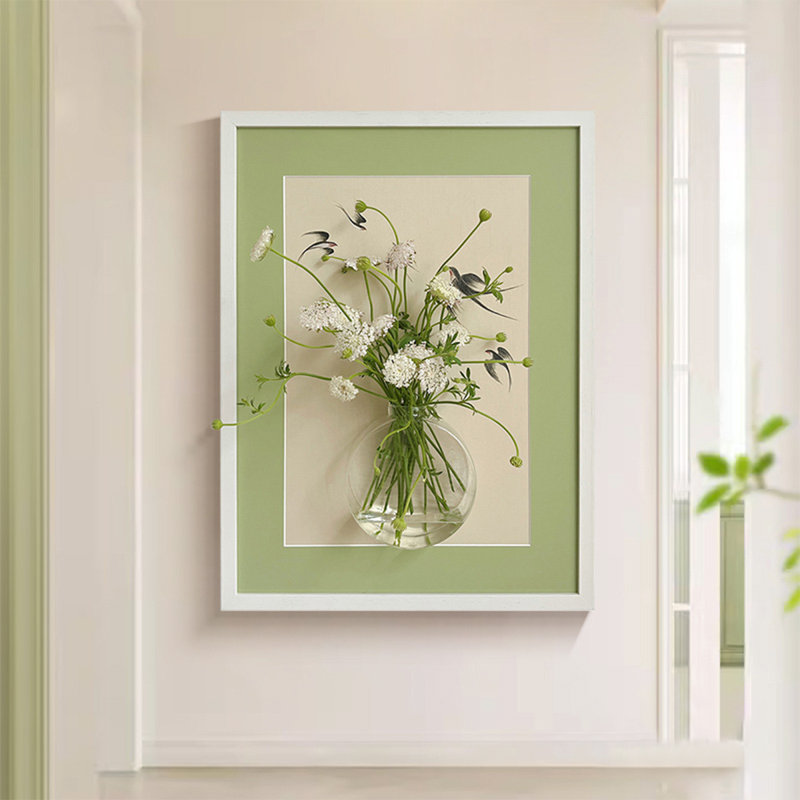 Green Rectangular Solid Wood Wall art