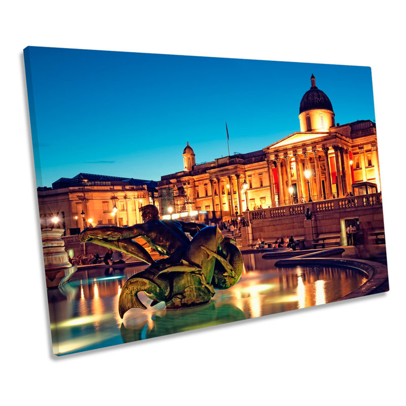 Trafalgar Square City London - Wrapped Canvas Print, 30.5cm H x 45.7cm W x 2cm D