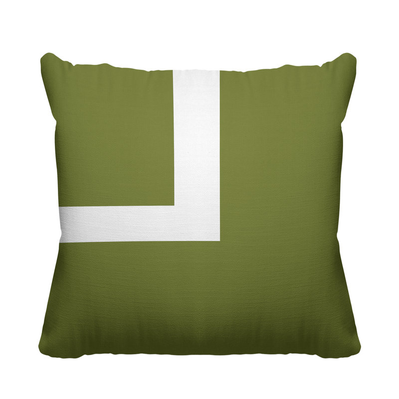 Coussin intérieur / extérieur Wheeler, Vert olive, L 17 po x H 17 po