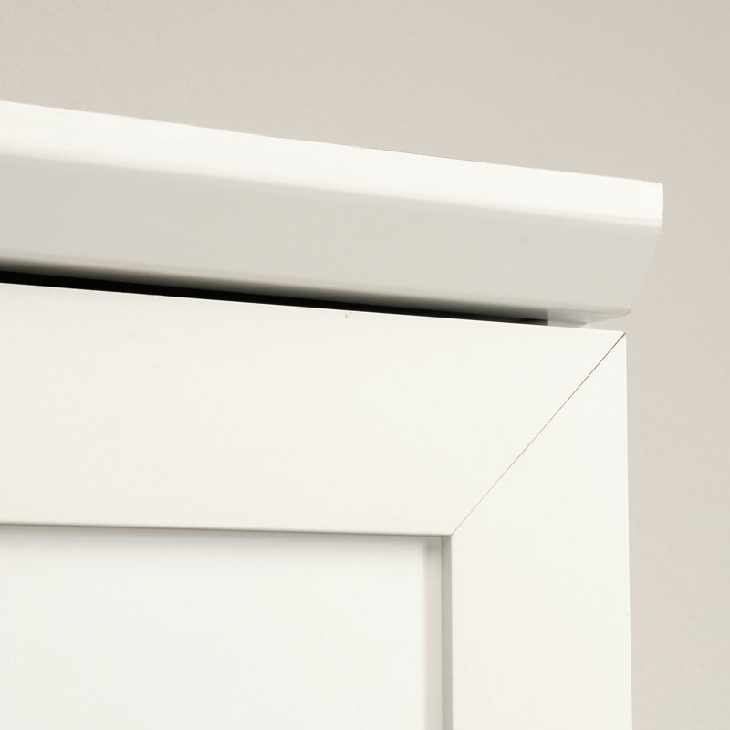 Carnesha 4 - Shelf Storage Cabinet, Soft White