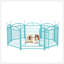 Parc pour chien en métal durable avec 8 panneaux, spacieux et pliable pour une utilisation intérieure et extérieure, convient à tous les chiens-116521497-116521500