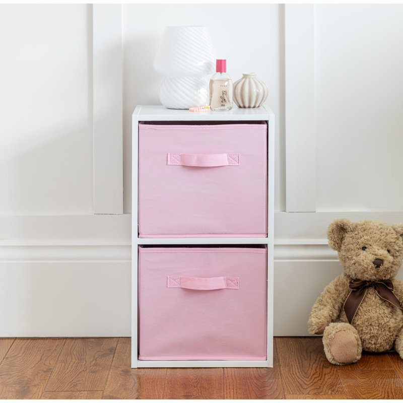 Northville 54cm H x 30cm W Cube Bookcase, White/Pink